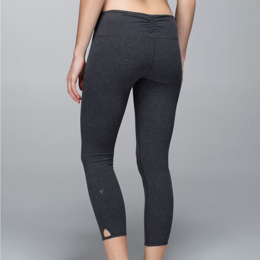 lululemon athletica Dark Charcoal Gray Crop Leggings